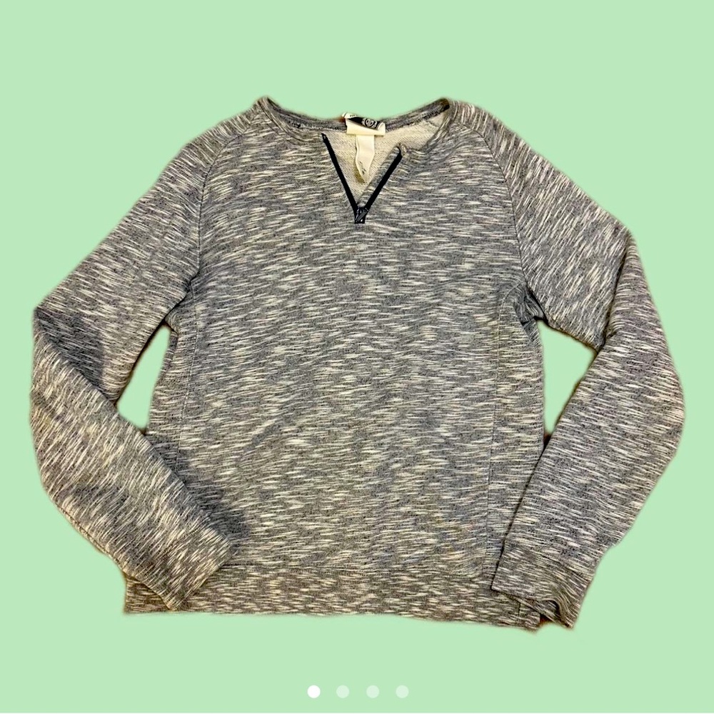 Grey Sweater with Zipper Front